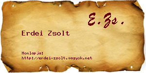 Erdei Zsolt névjegykártya